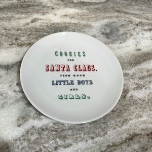 COOKIES FOR SANTA PLATE NWT